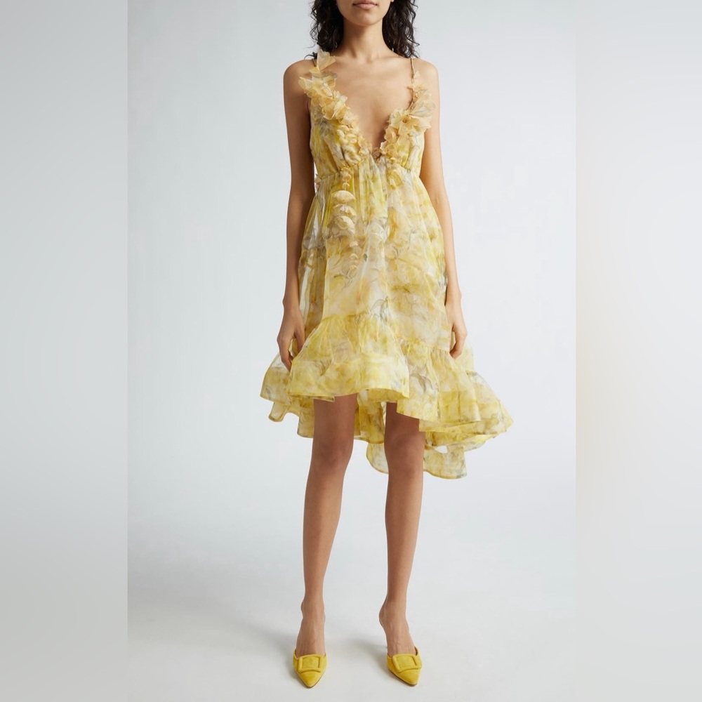 Zimmermann Harmony Floral
Asymmetric Silk Organza Dress